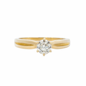 ANILLO SOLITARIO EN ORO AMARILLO 0.40 CT