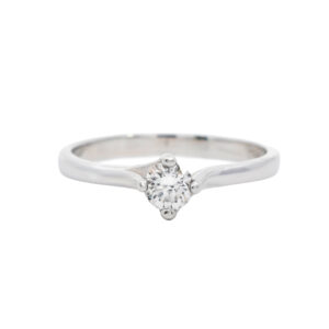 ANILLO SOLITARIO EN ORO BLANCO 0.21 CT