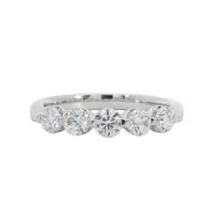 CHURUMBELA EN ORO BLANCO DE 14K CON DIAMANTE