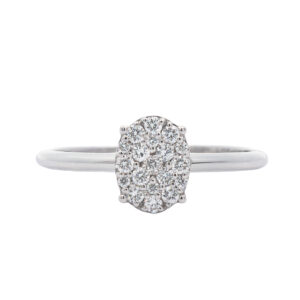 ANILLO SOLITARIO ILUSIÓN EN ORO BLANCO 0.20 CT