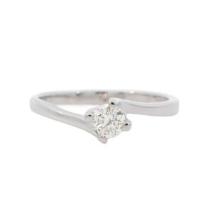 ANILLO SOLITARIO EN ORO BLANCO 0.28 CT