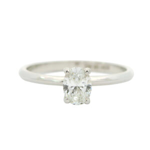 ANILLO SOLITARIO EN ORO BLANCO